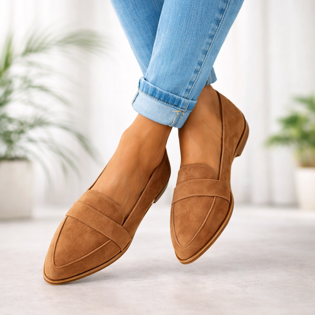 Skórzane Mokasyny Damskie Eleganckie Buty Damskie Wsuwane