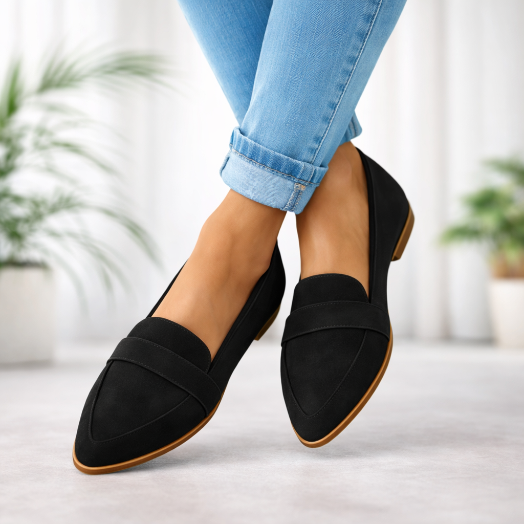 Skórzane Mokasyny Damskie Eleganckie Buty Damskie Wsuwane