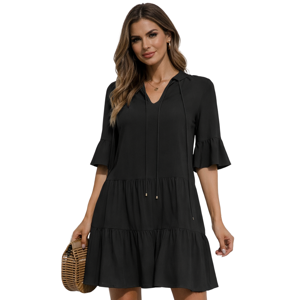 Sukienka mini luźna oversize elegancka