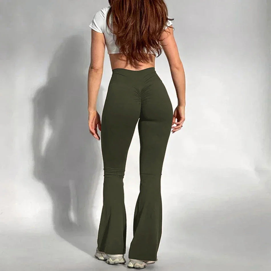 Legginsy Push-Up Bootcut z Wysokim Stanem Damskie