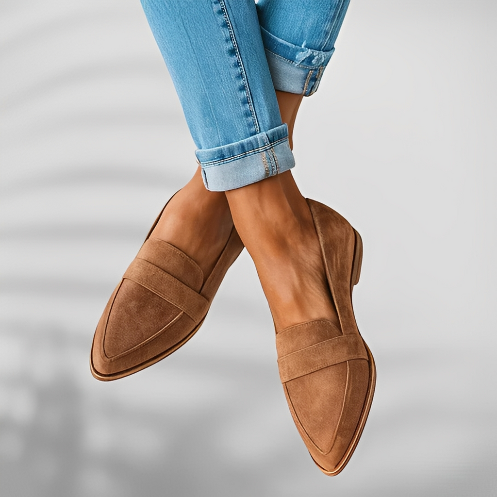 Skórzane Mokasyny Damskie Eleganckie Buty Damskie Wsuwane