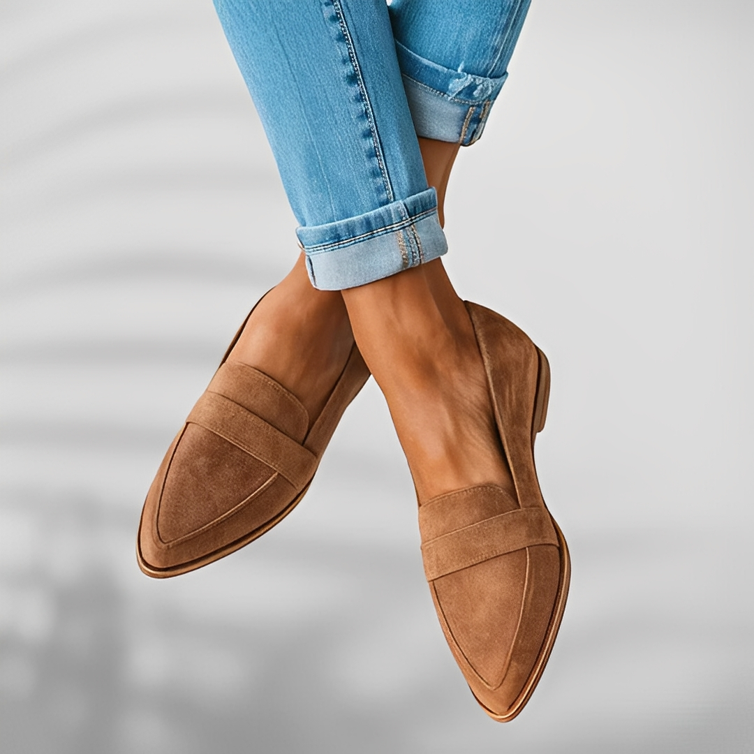 Skórzane Mokasyny Damskie Eleganckie Buty Damskie Wsuwane