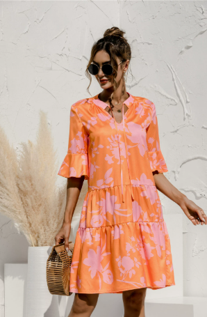 Sukienka mini luźna oversize elegancka